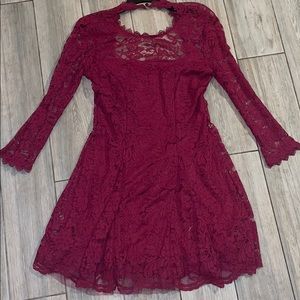 Francesca’s formal maroon dress